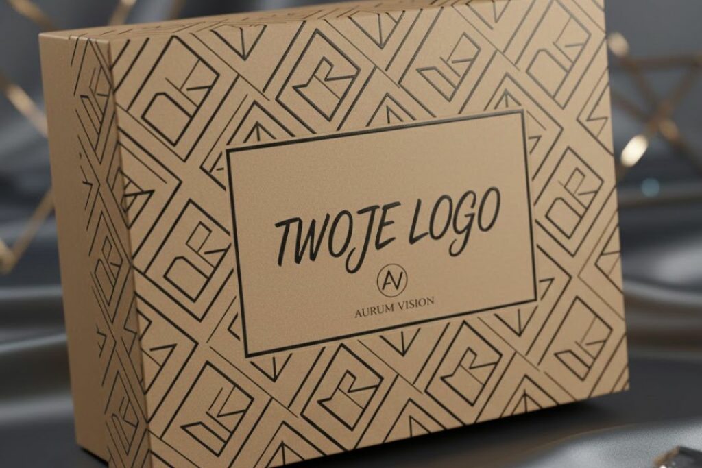 Grawerowane logo na tekturze